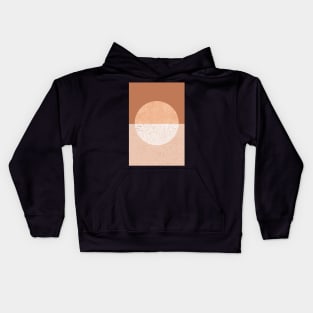 Mid century geometric circle color block Kids Hoodie